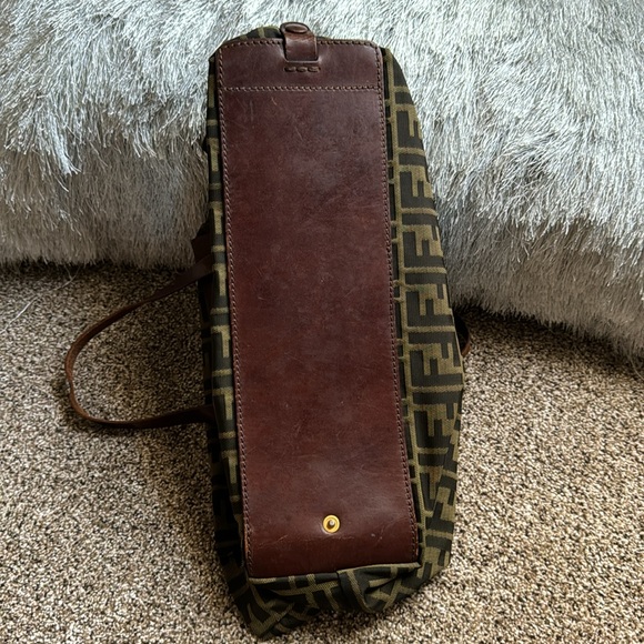 Fendi Zucca Fabric Brown Monogram Tote Bag - Picture 7 of 10